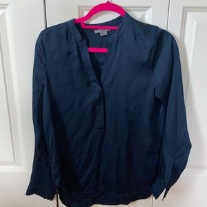 Vince navy blue tunic blouse